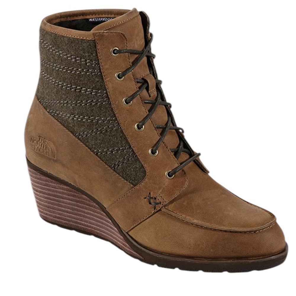 The North Face Bridgeton Waterproof Lace Up Wedge Casual Leather Grip Boot 9.5